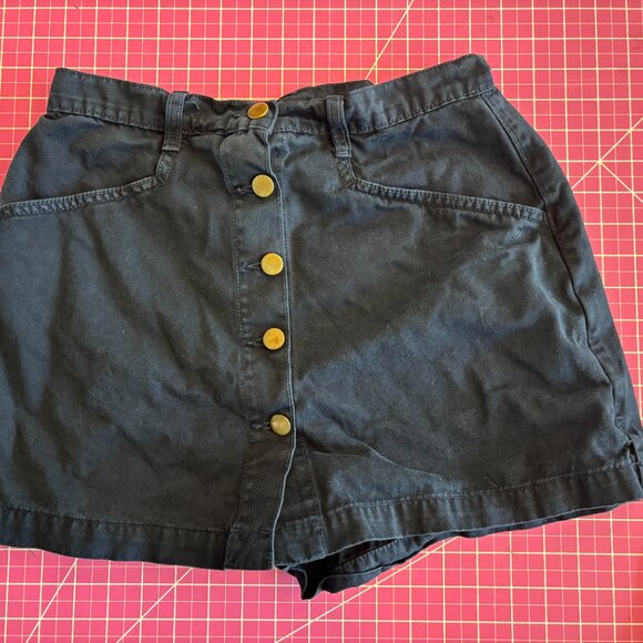 Button Front Los Angeles Apparel Skort - Picture 7 of 7